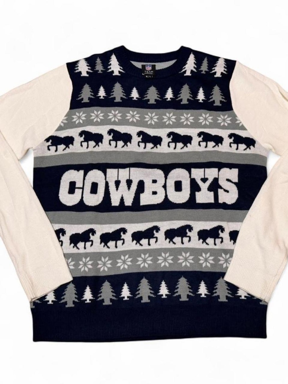 NFL Team Apparel Klew FOCO Dallas Cowboys UGLY Christmas Sweater Size XL